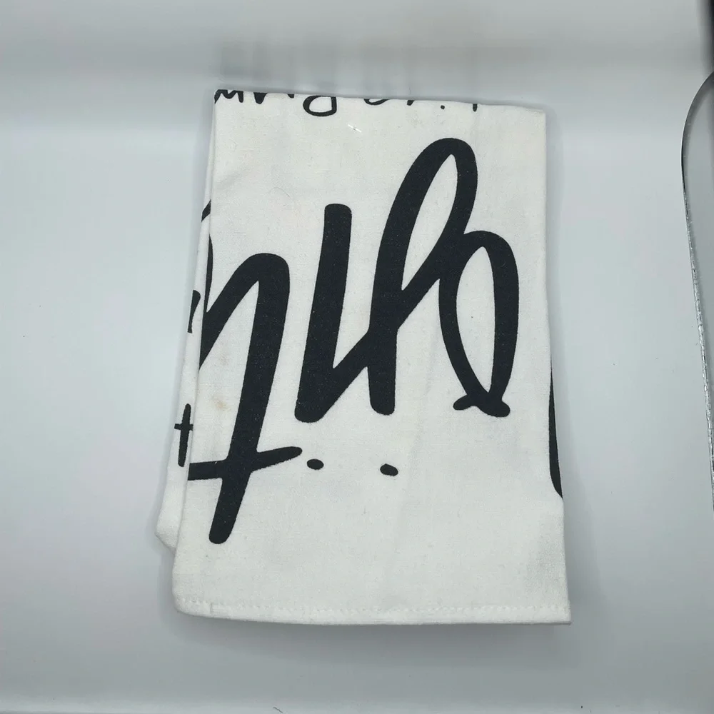 Moscow Mule & Mojito Recipe White And Black Bar Towels- NWT